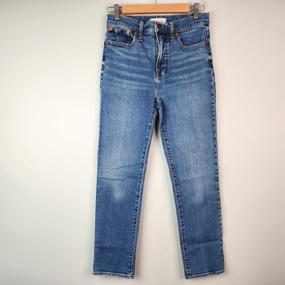 Madewell Perfect Vintage Jean in Mobridge Wash High Rise Tapered Stretch Size 26 - Picture 2 of 10